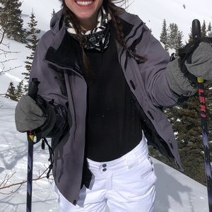 Purple/gray Mountain Hardwear ski snowboard jacket